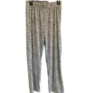 Mayfair- black and White leopard print pajama pj lounge Pants. Size- M